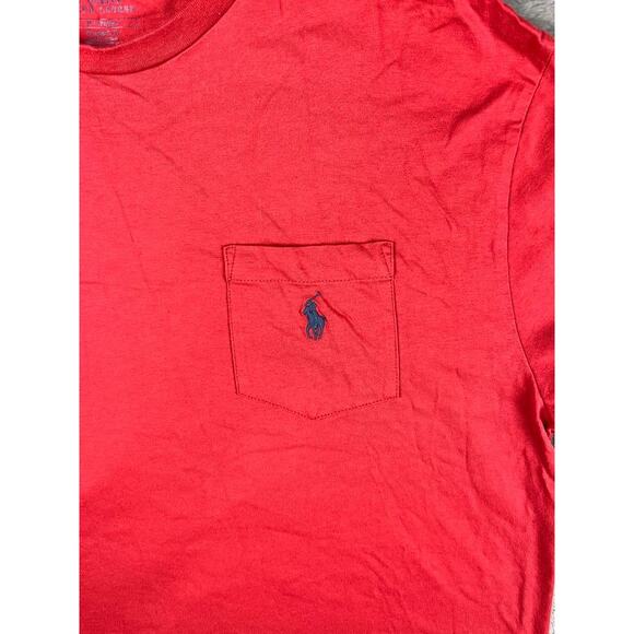 Polo Ralph Lauren Men’s Medium Red Pocket Tee Excellent - Picture 2 of 10